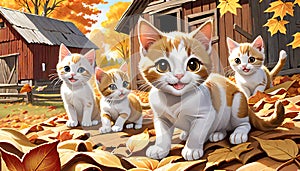 Cat curious kitten pet child care outdoor survival