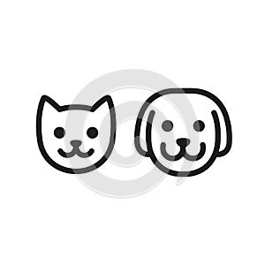 Cat and dog icon