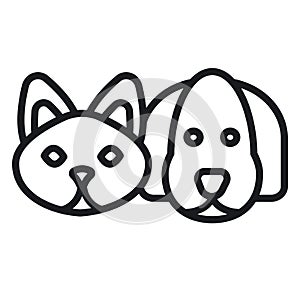Cat and dog logo