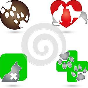 Cat, dog, logo, animal, zookeeper