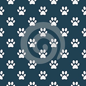 Cat of dog paw pattern