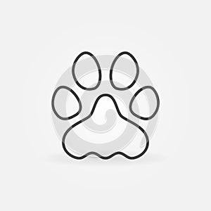 Cat or Dog Paw Print vector outline concept icon