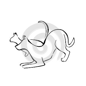 Cat and dog silhouettes