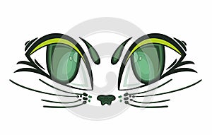 Cat eye logo design icon. Vector illustration