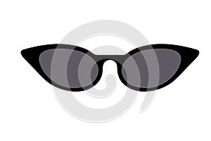 Cat eye sunglasses icon on white background - illustration design