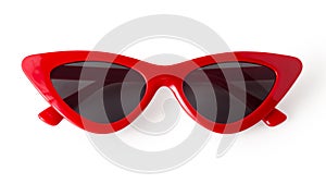 Cat eye sunglasses isolated on white