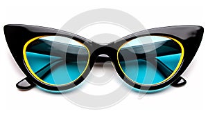 cat eye sunglasses on white back ground