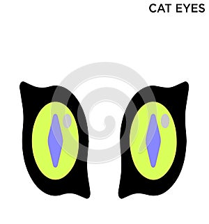 Cat eyes editable icon symbol design