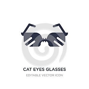 cat eyes glasses icon on white background. Simple element illustration from Fashion concept