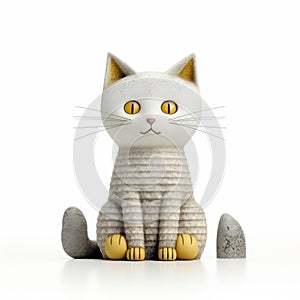 Cat Figurine In Concrete: A Unique Piece Of Inventive Character Design