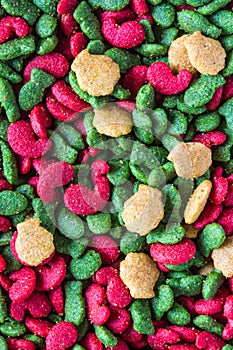 Cat food grain background