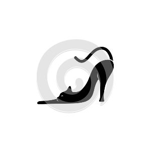 Cat in form of high heals vector illustration
