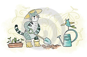 Cat - gardener