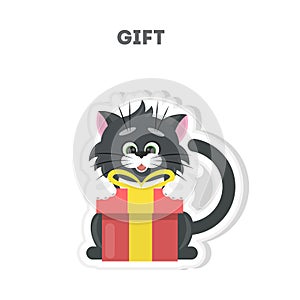 Cat gets a gift.