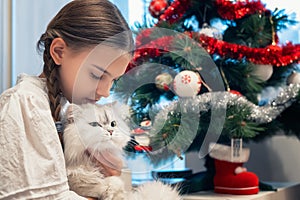 Cat and girl img