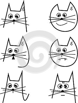Cat  graphics black and white