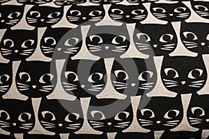 Cat head cartoon pattern