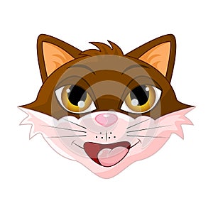 Cat head cartoon vector symbol icon design.