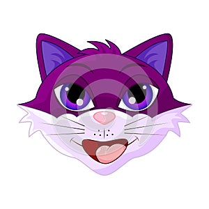 Cat head cartoon vector symbol icon design.