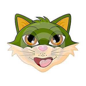 Cat head cartoon vector symbol icon design.