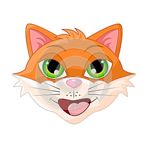 Cat head cartoon vector symbol icon design.