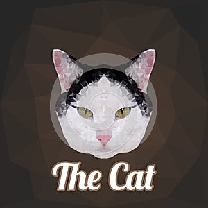 Cat Head Polygon Vector