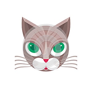 Cat head - vector sign illustration. Cat logo. Cat animal symbol. Cat head vector concept illustration. Feline illustration. photo