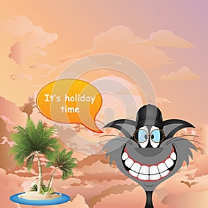 Cat holiday time at dawn