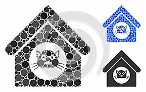 Cat house Composition Icon of Circle Dots