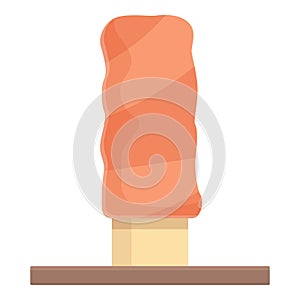 Cat house tower icon cartoon vector. Pet post