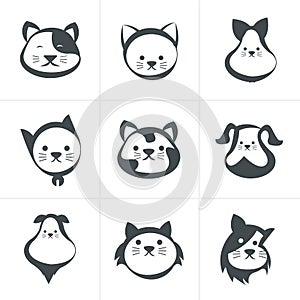 Cat icon, illustration