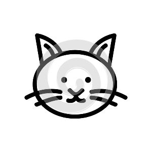 Cat icon vector. Isolated contour symbol illustration