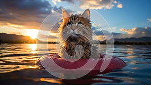 Cat On Island: A Stunning Sunset Shot By John Wilhelm