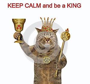 Cat king with goblet and scepter 2