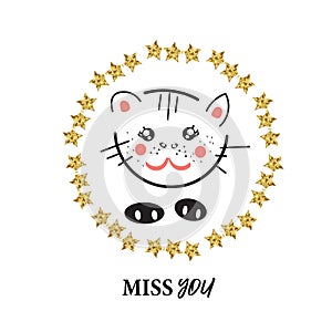 Cat kitty Kat character design vector sweater funny cartoon