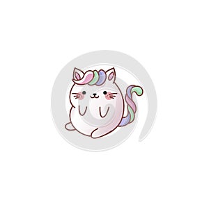 Cat Kitty kawaii chibi style Emoji character sticker emoticon smile emotion for mascot