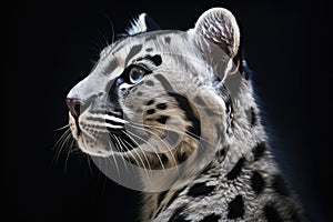 a cat with leopard spots airbrushed onto its fur