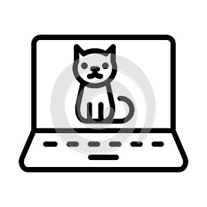 Cat Line Style vector icon which can easily modify or edit photo