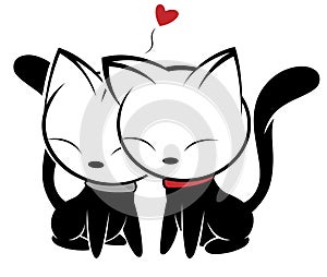 Cat logo illustration on white background.