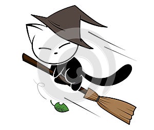 Cat logo illustration on white background