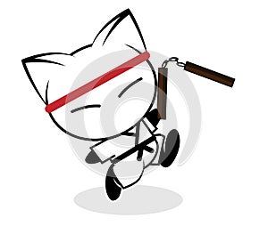 Cat logo illustration on white background