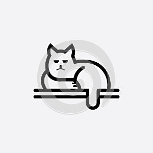 cat logo and vector animal icon footprint kitten calico logo dog symbol cartoon character sign illustration doodle design