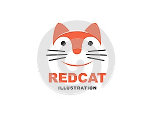 Cat logo - vector illustration, emblem on white background