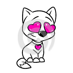 Cat love postcard character illustration cartoon