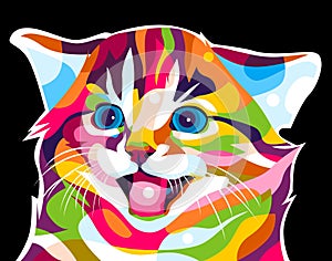 The Cat Lovers Colorful Pop Art