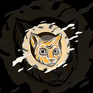 cat mascot logo design vector