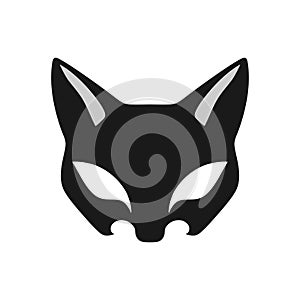 Cat mask logo of Animal face clipart