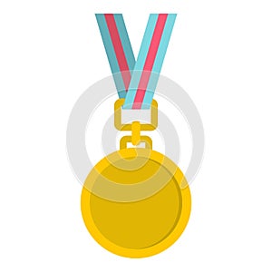 Cat medal icon isolated