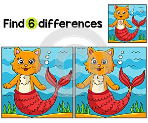 Cat Mermaid Find The Differences