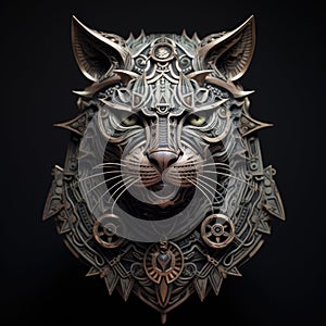 Cat monster, intricate details, 4D shadowing photo